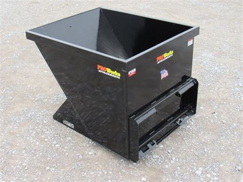 skid steer dumpster|quick attach hoppers.